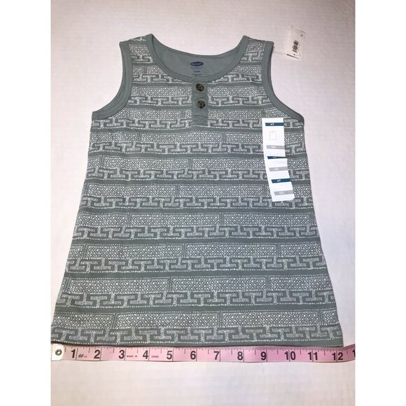 Old Navy Boy's Size 4T Shirt Tank Top Patterned Sleeveless Casual Green New - Picture 9 of 11